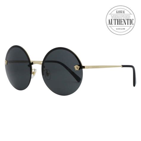 versace sunglasses round gold|versace 59mm round sunglasses.